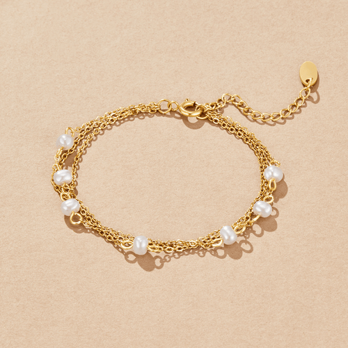 Pulseira de Pérola em Camadas Callie