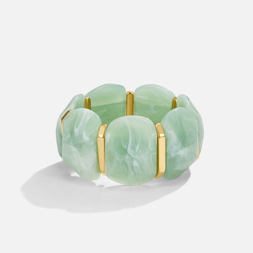 Pulseira Elástica de Aventurina Verde