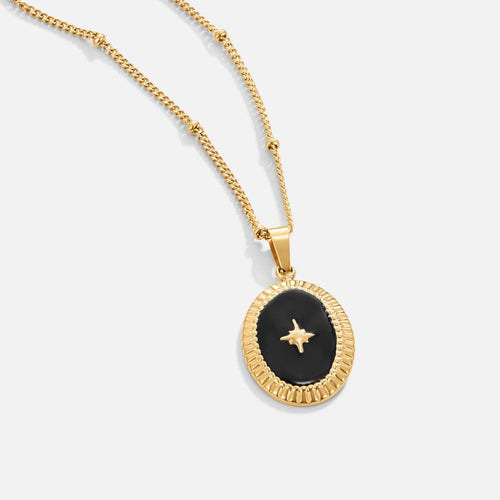 Colar Estrela de Ónix Midnight