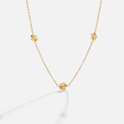 Colar em Corrente Flower Power Ouro 18K