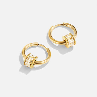 Brincos de Argola Gigi Cristal Ouro 18K
