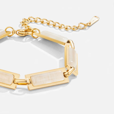 Pulseira Baguette de Opala Dourada