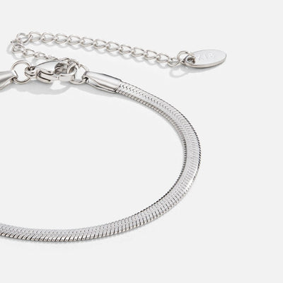 Pulseira em Corrente Cobra Prateada Sarya