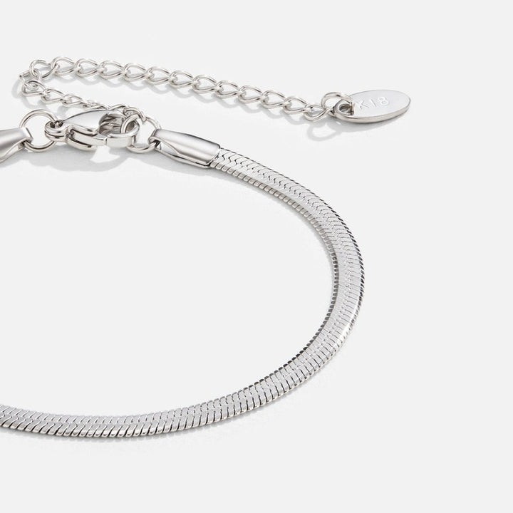 Pulseira em Corrente Cobra Prateada Sarya