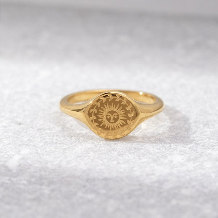 Anel Solstício de Verão Dourado