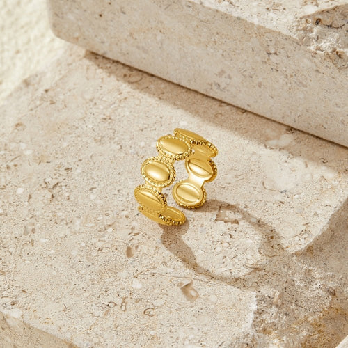 Anel Vintage Dourado Athena